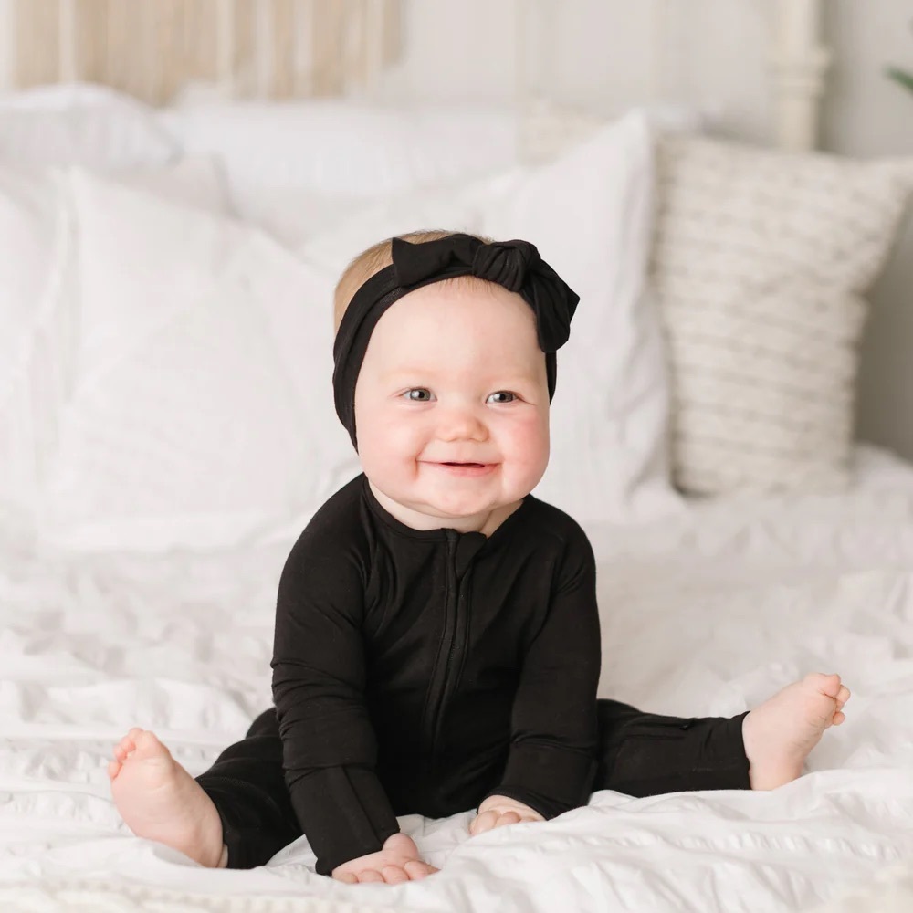 Little Sleepies Black Zippy 6-12
